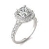 CUSHION ALLURE HALO ENGAGEMENT RING