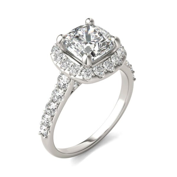 CUSHION ALLURE HALO ENGAGEMENT RING