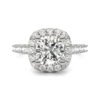 CUSHION ALLURE HALO ENGAGEMENT RING