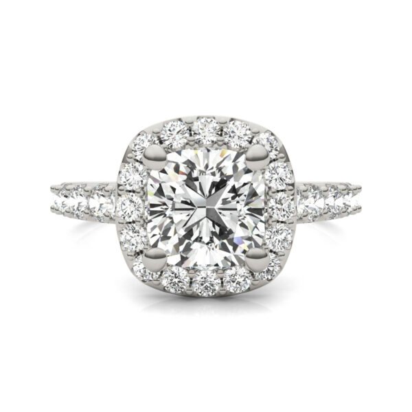CUSHION ALLURE HALO ENGAGEMENT RING
