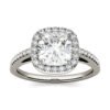 CUSHION ADORA HALO ENGAGEMENT RING