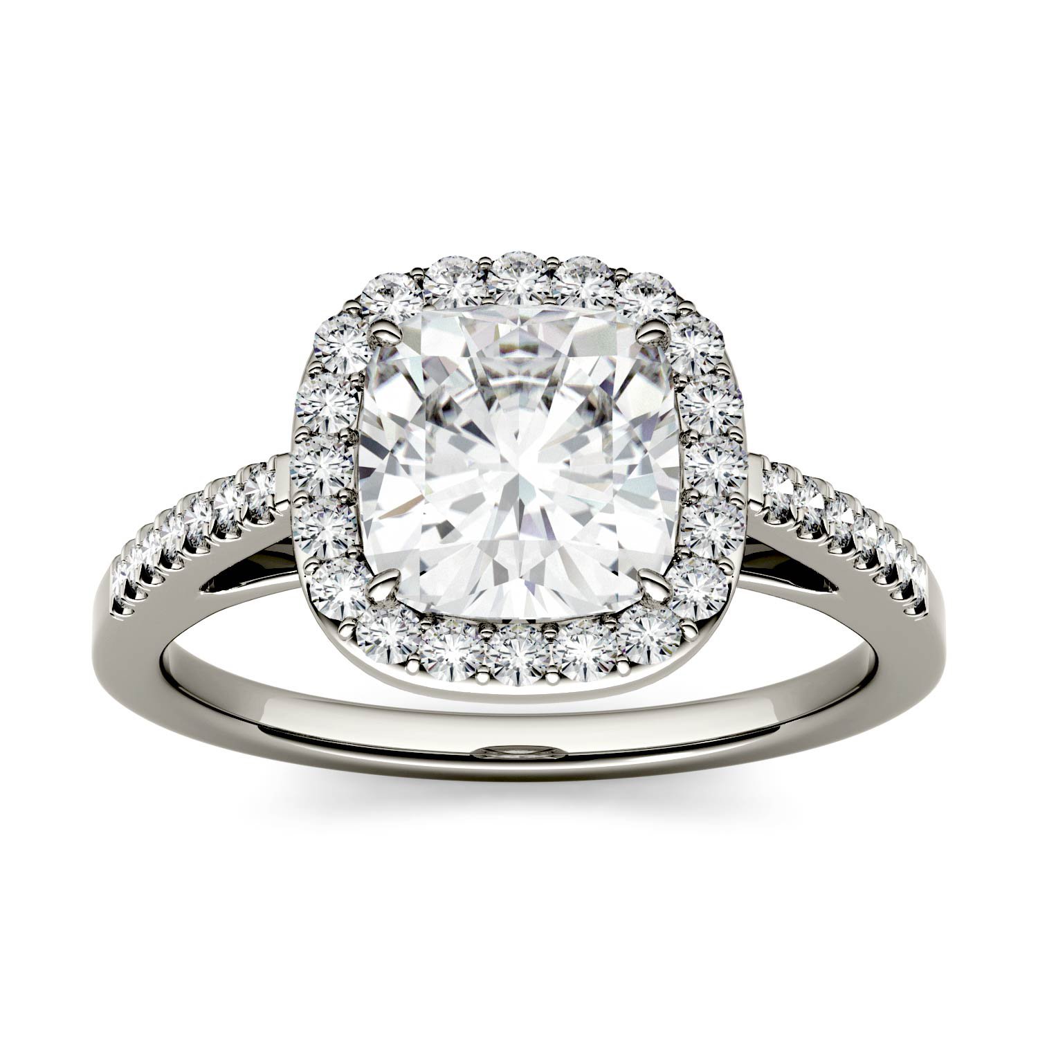 CUSHION ADORA HALO ENGAGEMENT RING