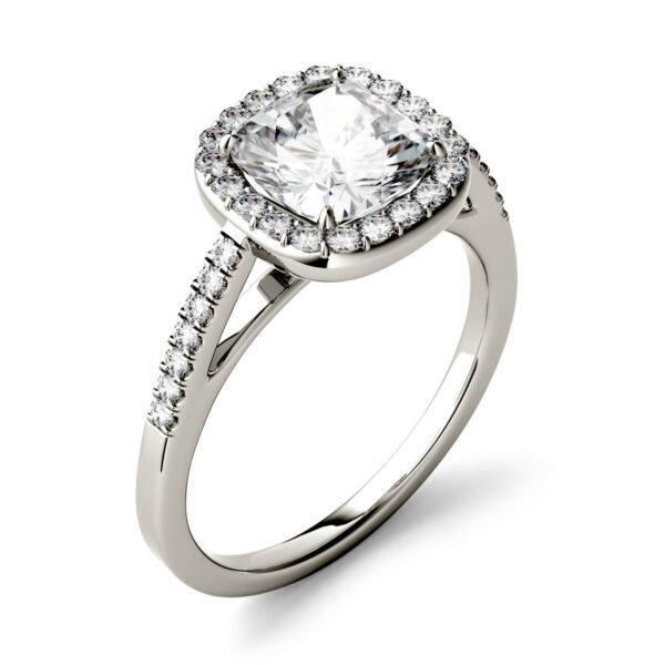 CUSHION ADORA HALO ENGAGEMENT RING