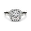 CUSHION ADORA HALO ENGAGEMENT RING