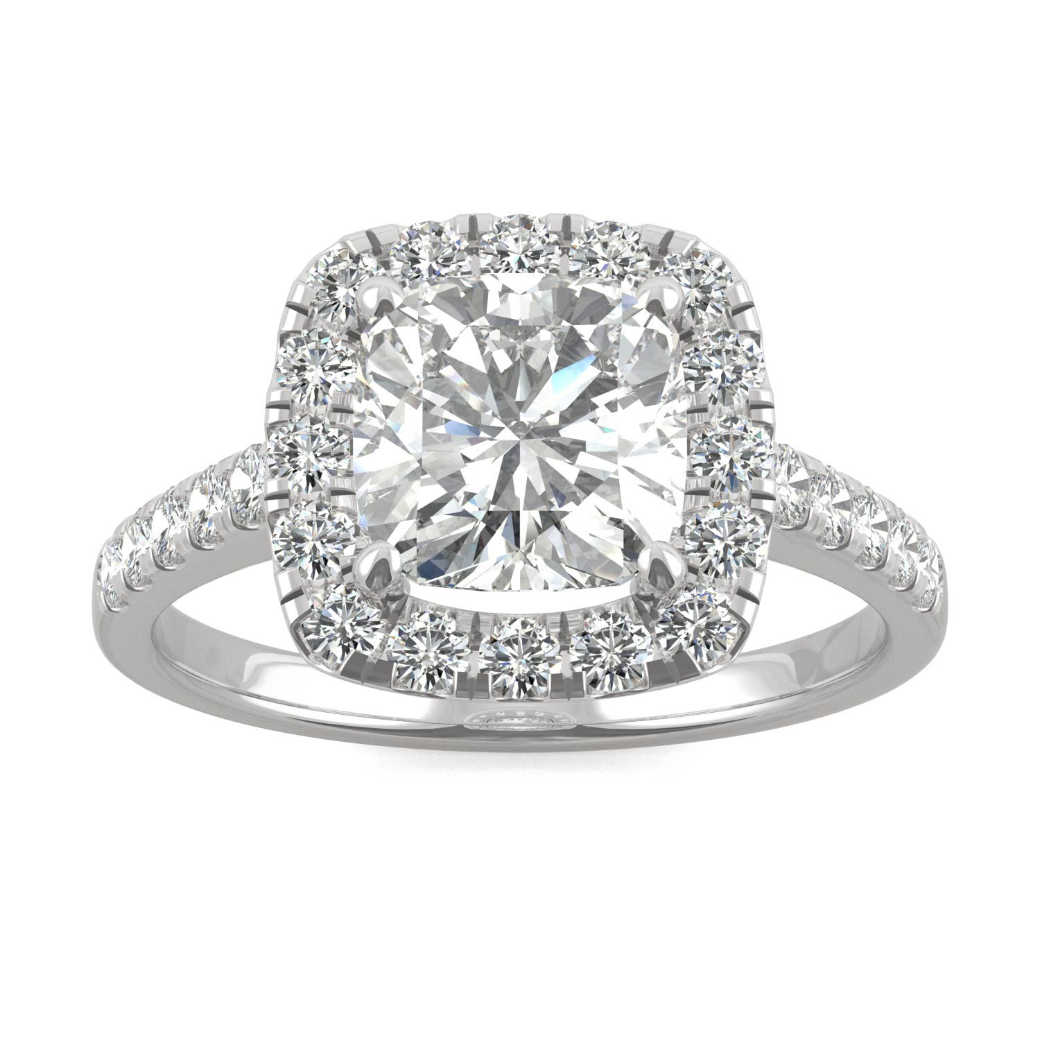 CUSHION EDEN HALO ENGAGEMENT RING