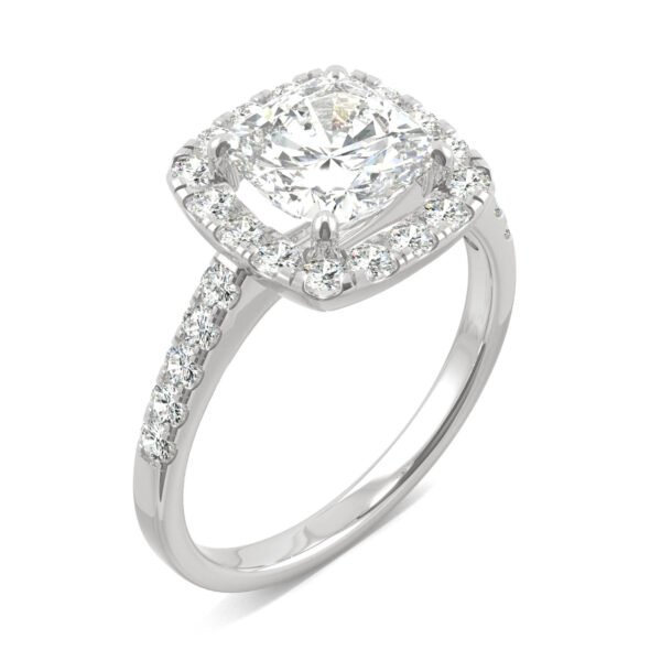 CUSHION EDEN HALO ENGAGEMENT RING