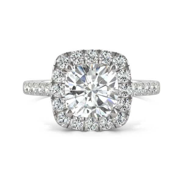 CUSHION EDEN HALO ENGAGEMENT RING