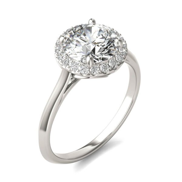 ROUND BRILLIANT SIGNATURE HALO ENGAGEMENT RING