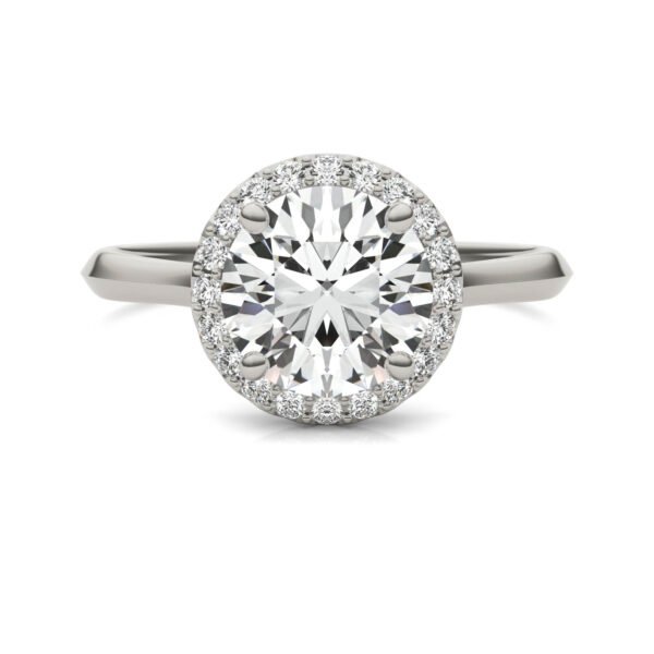 ROUND BRILLIANT SIGNATURE HALO ENGAGEMENT RING