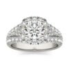 ROUND BRILLIANT SIGNATURE PAVE ACCENTED HALO