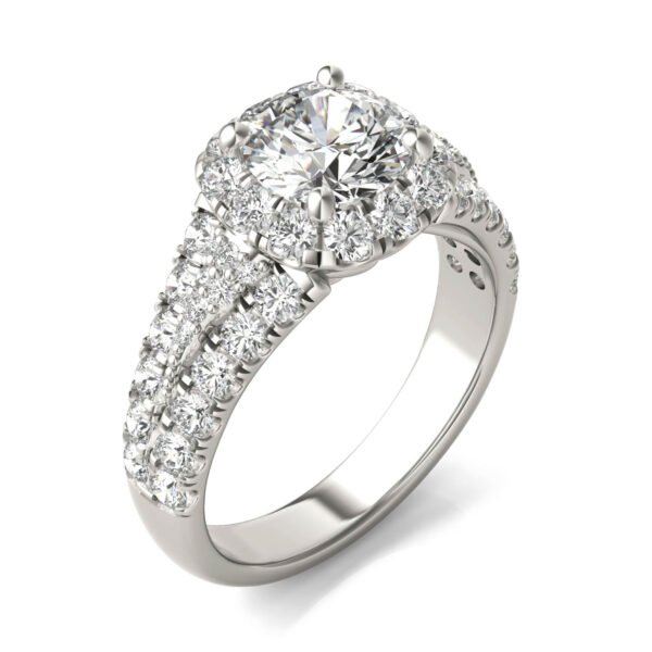 ROUND BRILLIANT SIGNATURE PAVE ACCENTED HALO