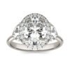 OVAL LUNA HALO ENGAGEMENT RING