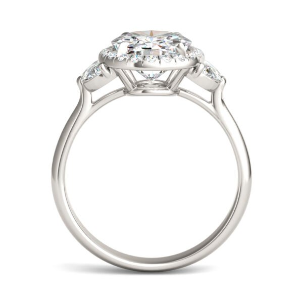 OVAL LUNA HALO ENGAGEMENT RING