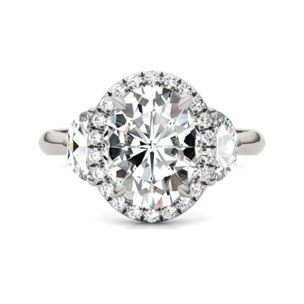 OVAL LUNA HALO ENGAGEMENT RING