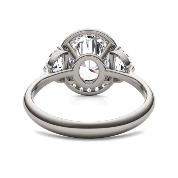 OVAL LUNA HALO ENGAGEMENT RING