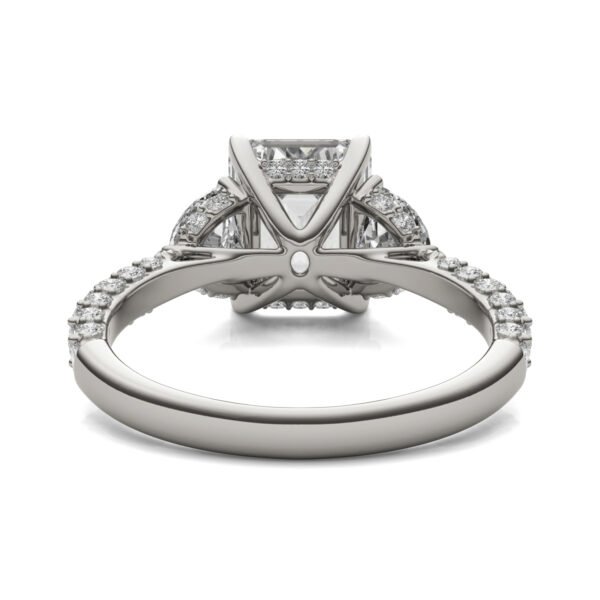 EMERALD LUMINA THREE-STONE ENGAGEMENT RING