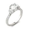 ROUND BRILLIANT LUMINA THREE-STONE ENGAGEMENT RING
