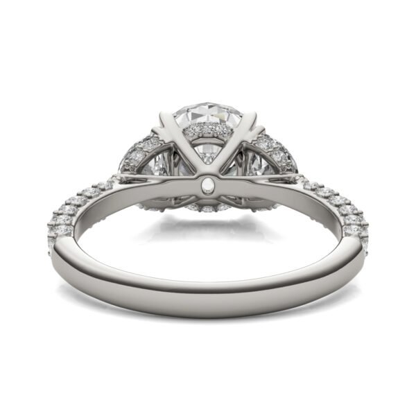 ROUND BRILLIANT LUMINA THREE-STONE ENGAGEMENT RING