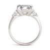 ASSCHER CLAW PRONG TRILLION THREE-STONE ENGAGEMENT RING